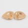 Earrings Metal "Heart" leaf, color gold