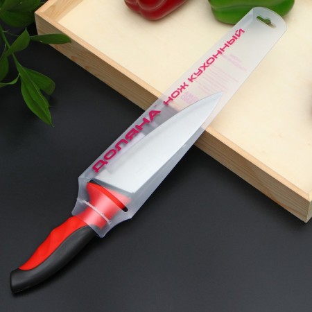 Knife - chef of the share of Bull, blade 15 cm, red color-2
