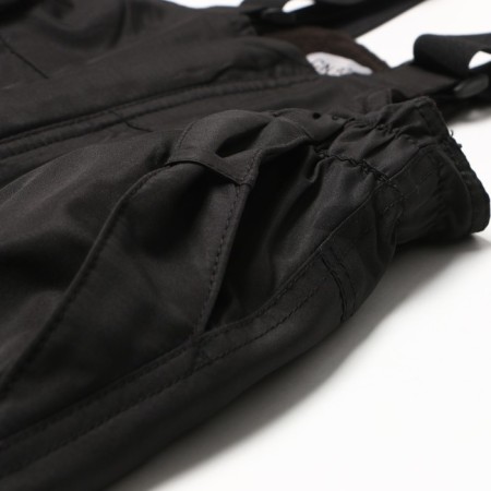 Semi -combines insulated for girls, black color, height 116 cm-2