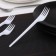 Set of plastic disposable forks, 16.5 cm (± 1 cm), 12 pcs, white color