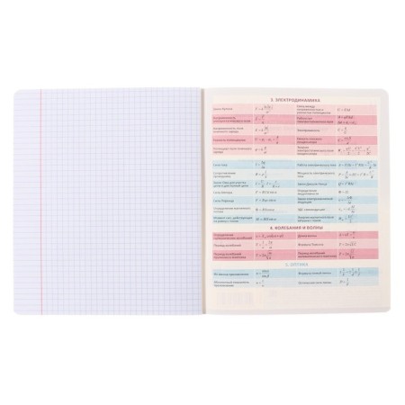 Subject notebook, 36 sheets, cage, physics, erichkrause "Timeline", coated cardboard, Bloc Offset 100%, information block-4