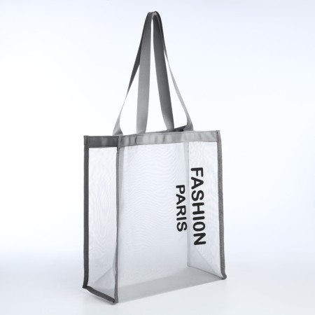 Household bag without fastening, gray color