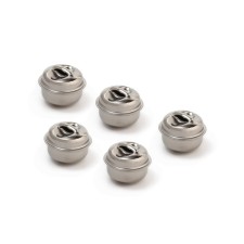 Bell, d = 2.1 cm, set 5 pcs, silver