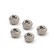 Bell, d = 2.1 cm, set 5 pcs, silver