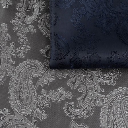 Lining fabric "cucumbers", 100 % polyester, 1 × 1.4 m, color gray color-5