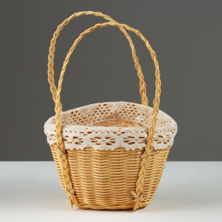 Playfish basket, 18 x 13 x 11 x 13/26 cm, with edging, rattan-2