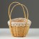 Playfish basket, 18 x 13 x 11 x 13/26 cm, with edging, rattan