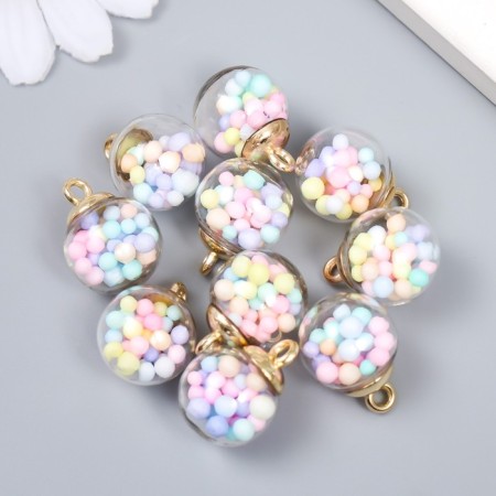 Suspension for creativity Plastic "Ball - Balls" set 10 pcs 2.1x1.6x1.6 cm-2