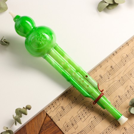 Flute Music Life, Hulushi, Tonality C, Green, 42 x 8.7 x 5 cm