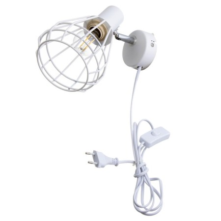 Scoop with a switch on the wire "Chloe" E14 40W white 19x10x18cm