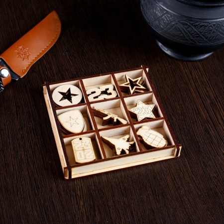 Set for creativity on February 23 (3x3), 11.5x11.5 cm; 2.0x3.0 cm.-1