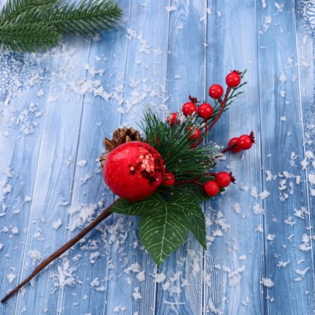 Decor "Winter charm" bumpy berry berries, 30 cm-2