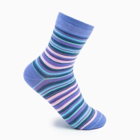 Women's socks, color blue stripes, size 23-25