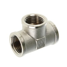Тройник Valtec, 1/2", внутренняя резьба, никелированная латунь