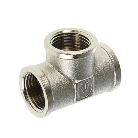ValTec tee, 1/2 ", internal thread, nickelized brass