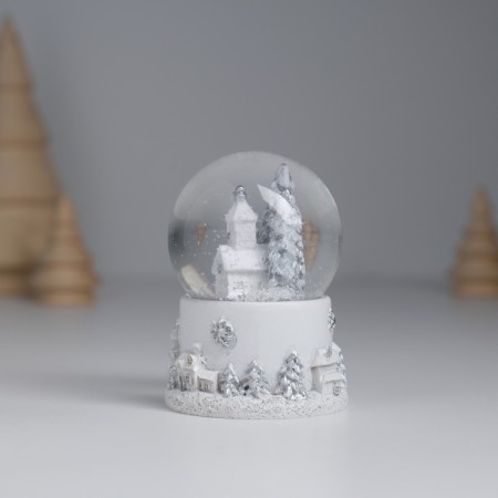Souvenir Polystone Water Ball Light "Snowthrough angel-musician" MIX 4.5x4.5x6.5 cm-6