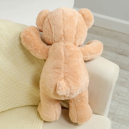 Soft toy "Bear", with a bow, 45 cm, beige color-3