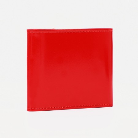 Women's wallet on the button, red color-1