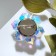 Brooch "Flower" Fairytale, Rainbow color in silver