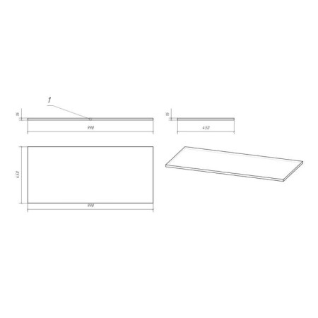 Cersanit Moduo 100 Tumb countertop, suspended, oak-1