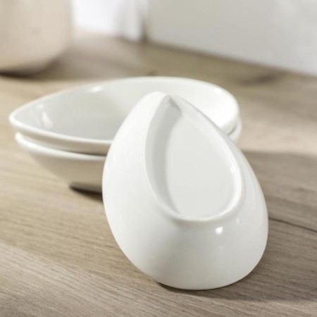 A set of ceramic salads "drop", 3 items, 13 × 8.5 cm, white color-2