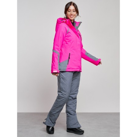Ski suit female winter, size 46, pink color-2