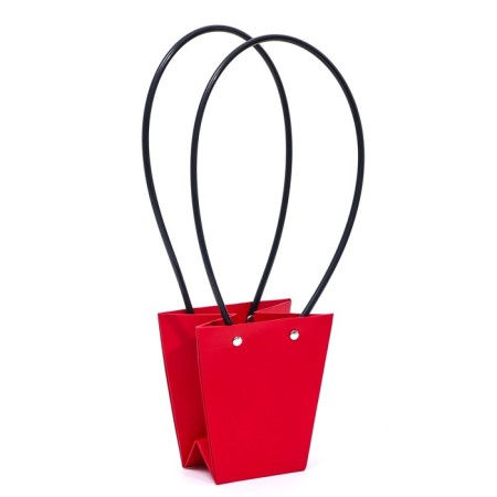 Bag for colors "red", moisture -resistant, 12 x 12 - 8 x 8 - 12.5 cm-2