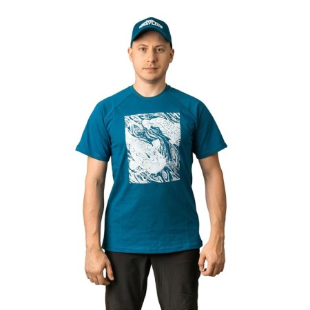 Grayling Catfish T -shirt, blue color, cotton fabric, size S