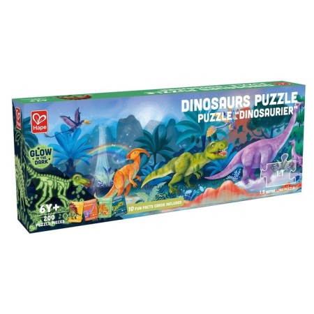 Puzzle for children "dinosaurs", glowing in the dark, 200 elements, 150 cm-1