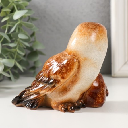 Souvenir Polystone Lak "Ordinary Siper (Owl) with a cub" 11.5x6.5x10.2 cm-2
