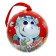 A toy-scurry "Happy New Year!" with a pet and meal