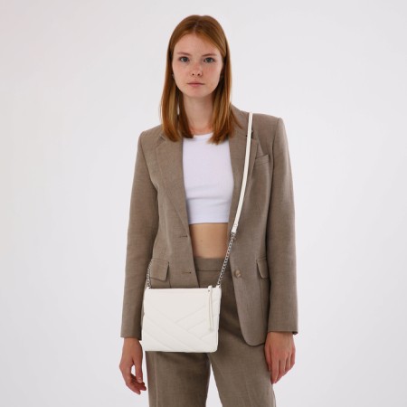 Women's bag with lightning, white color-7