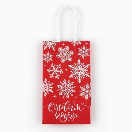 Gift package "Snowflakes", white craft, 12 x 21 x 9 cm, New Year-6