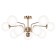 Suspended lamp Maytoni Mod221PL-10G, 10HE14, 40W, 90.7x90.7 cm, brass color
