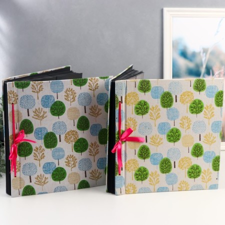 Photo album in 1000 photos 10x15 cm "Mixed forest" Textile, black sheets 5x33x36 cm, mix