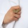 Ring "Liszt" Paporotnik mini, color black gold, dimensionless