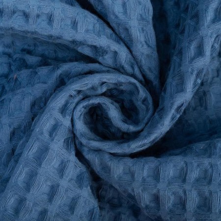 Wafel children's robe I "BOHO" R.34 (122-128 cm) col. Blue, 100%HL, 290 g/m2-8