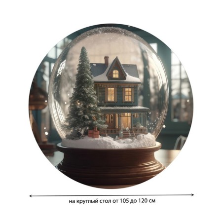 Tables on the table "Magic ball", round, oxford, elastic band, size 140x140 cm, diameter 105-120 cm-1