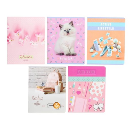 Notebook of 48 sheets in the "Girls" line, cover coated cardboard, offset unit, mix-1