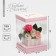 Gift box for flowers with a vase and PVC windows folding, packaging, "With Love", 16 x 23 x 16 cm