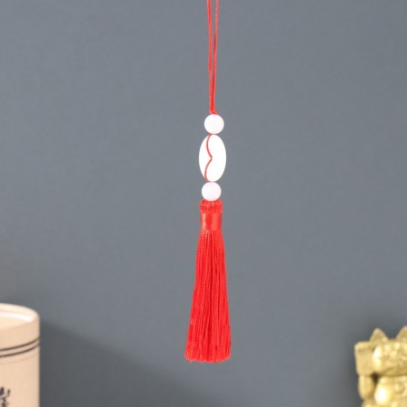 Textile suspension, plastic "Jade pendant" red 1x2.5x12.5 cm-1
