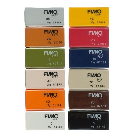 A set of plastic - polymer clay, Soft "natural colors", 12 colors of 25 g-3