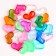 Plastic decorative hearts, set 25 pcs., Size 1 pc. - 3 × 3.5 cm, color mix