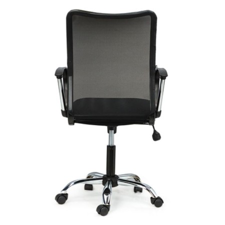 The chair of the operator Brabix Spring MG-308, with armrests, chrome, black fabric-4