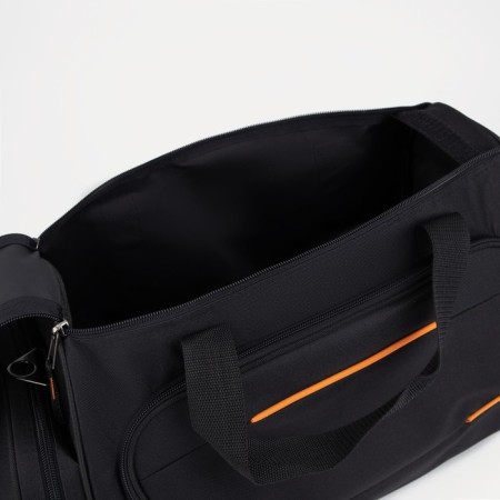 Sports bag with lightning, 3 outer pockets, black color-2