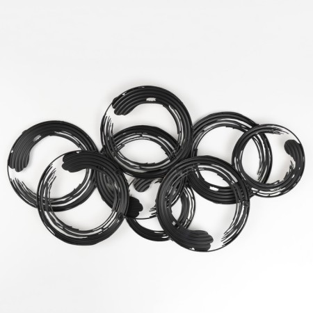 Wall metal decor "Rings" 89.5x4.4x49.5 cm-3