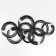 Wall metal decor "Rings" 89.5x4.4x49.5 cm