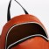 Women's backpack-Mini of artificial leather with lightning, brown color