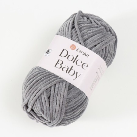 Yarn "Dolce Baby" 100% micropoliester 85m/50 g (760 gray)-1