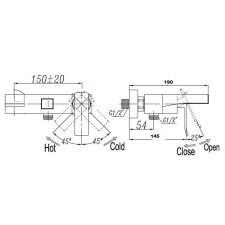 Bronze de Luxe Grani Tb980 bath mixer, shower set, rod, brass, chrome-2